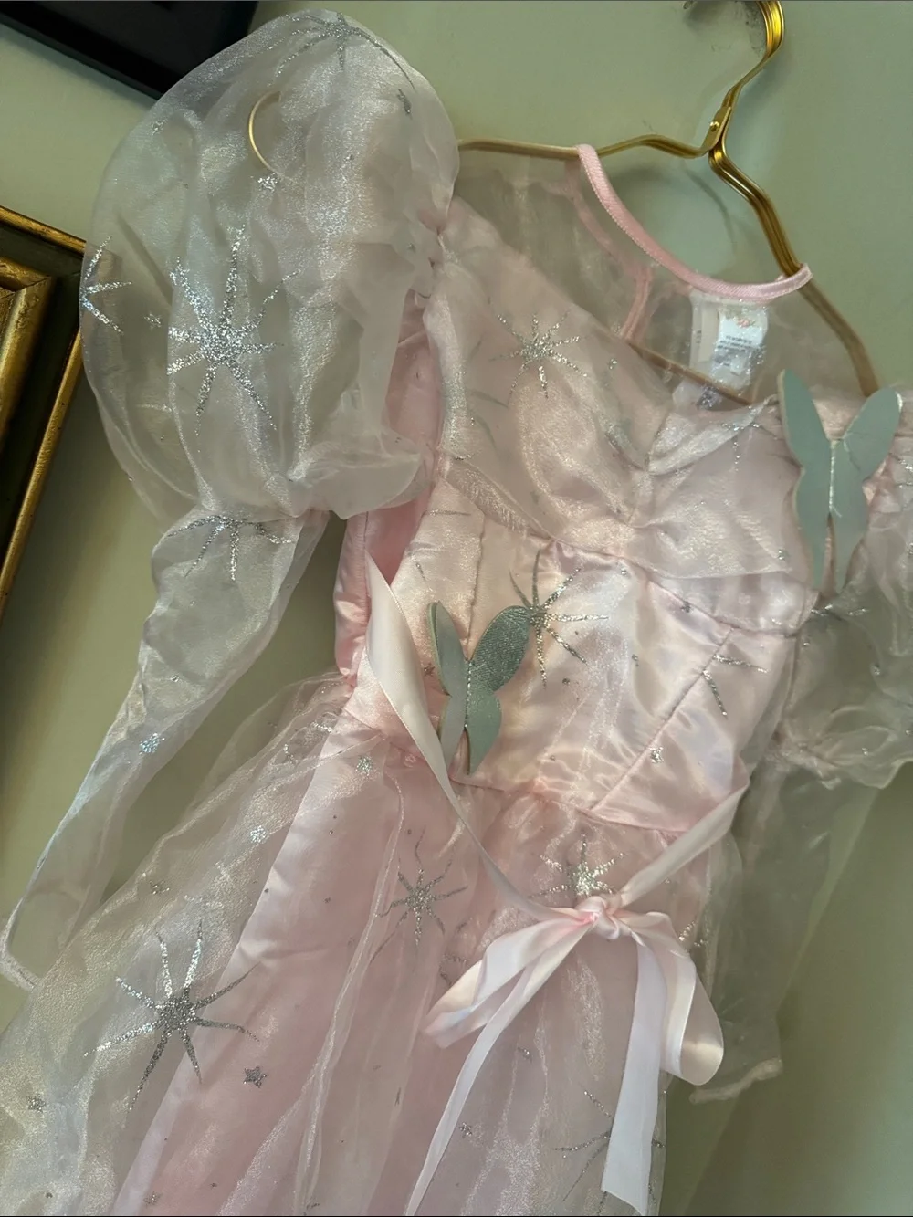 Glinda GOOD witch Pink Fairy Dress Kids Halloween Costume S 4-6 yrs Wizard of Oz